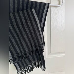 Black & Gray Striped Men’s Scarf